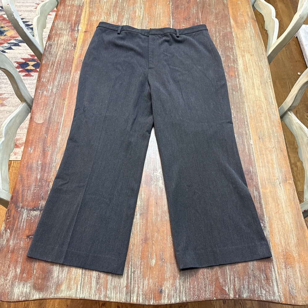 Banana Republic Gray Wide Leg Dress Pants Size 14 Short